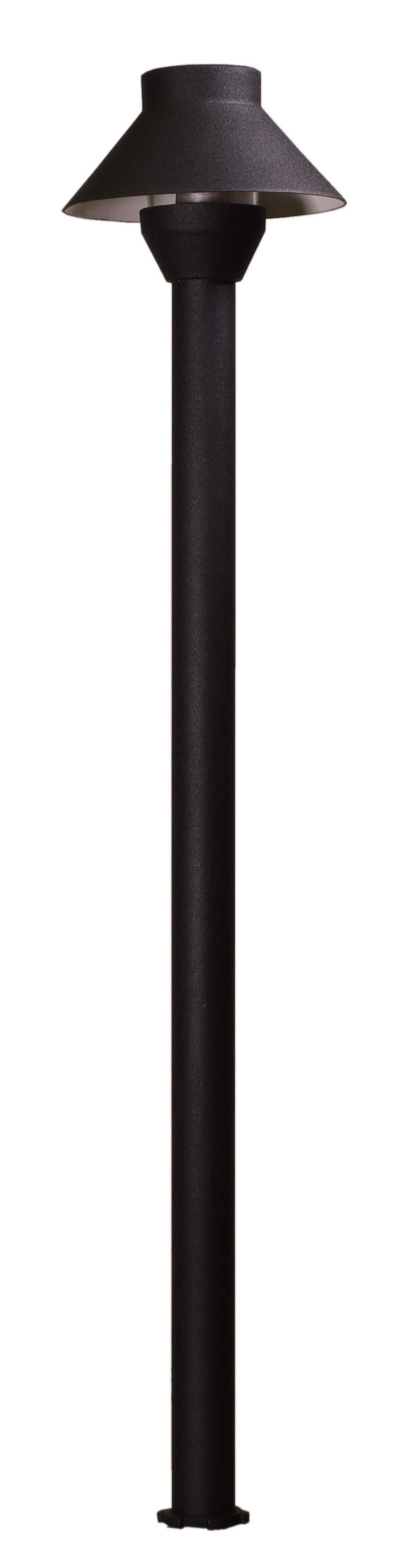 Black powder coat G4 mini-hat path light fixture