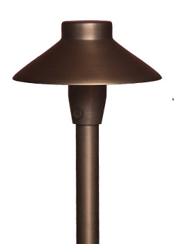 Brass antique bronze area light fixture profile